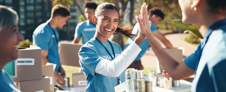 a group participating in a community service project