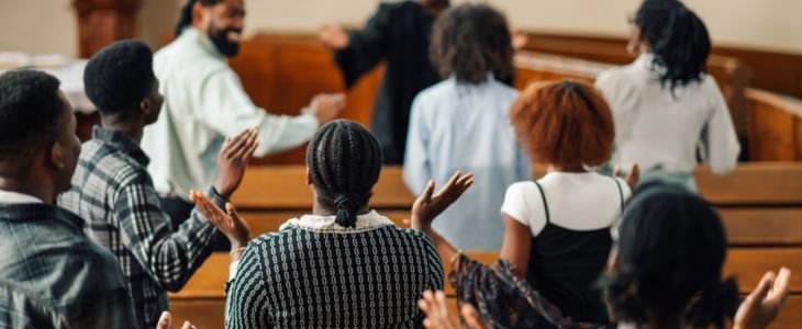a group worshiping together